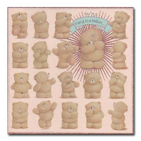 Friend In a Million Vintage Birthday Forever Friends Card